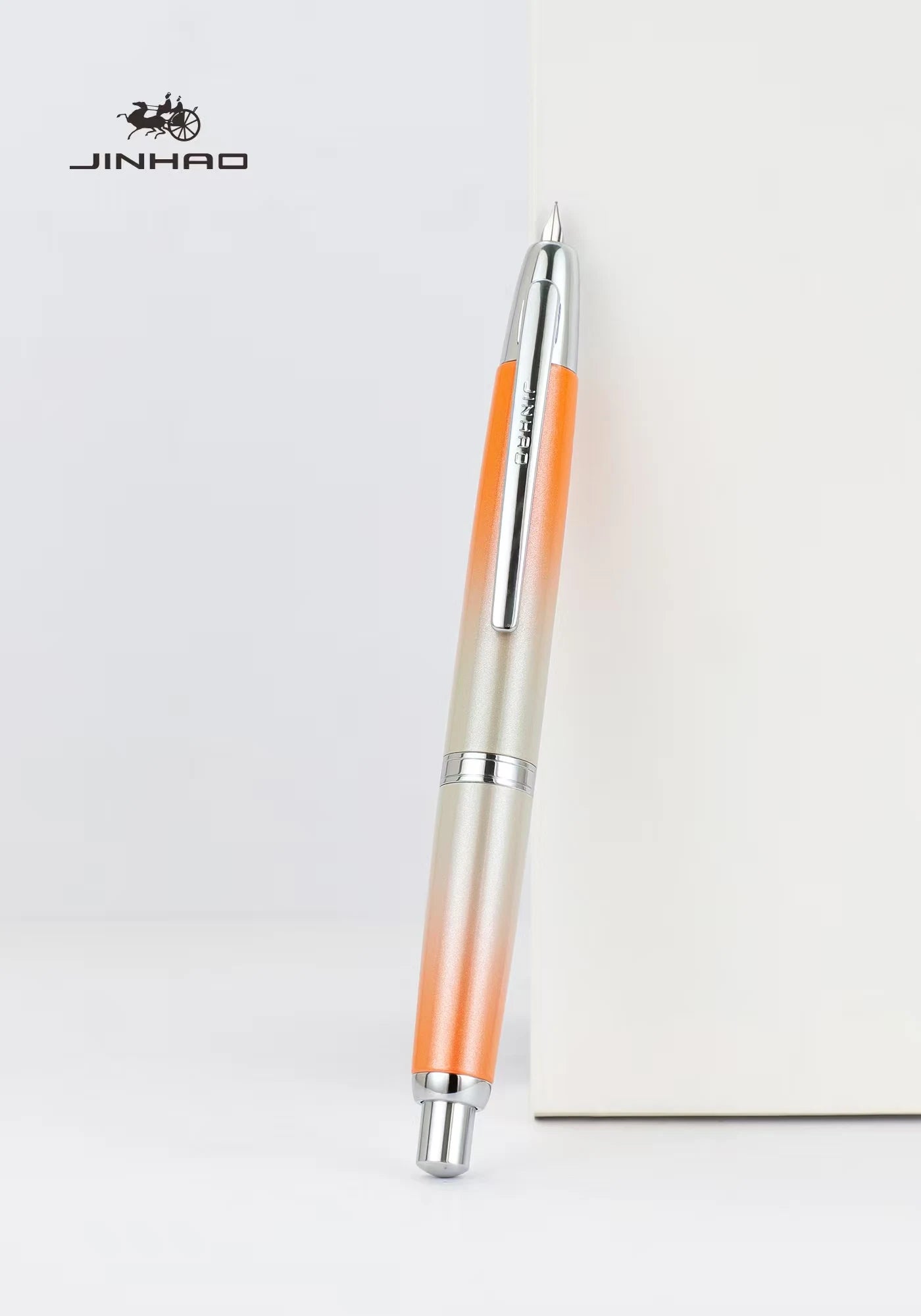 Limited Edition Jinhao 10 Retractable Fountain Pen — EF/F Nib with Ink Converter, Gradient Coffee