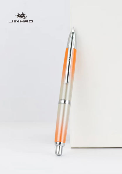 Limited Edition Jinhao 10 Retractable Fountain Pen — EF/F Nib with Ink Converter, Gradient Coffee