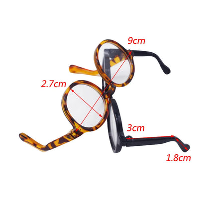 6.5cm & 9cm Transparent Plastic Glasses – Sunglasses for 1/8, 1/6, 1/3, 1/4 BJD Dolls, Labubu, MSD, SD, EXO Plush