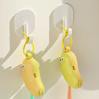 Banana-Shaped Toothbrush & Toothpaste Case – Silicone Dustproof Travel Holder for Camping & Home