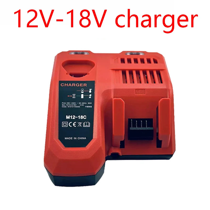 Milwaukee 18V M18-HB3 High Energy 12AH Replacement Battery – Compatible with M12-18FC Charger 48-11-1815
