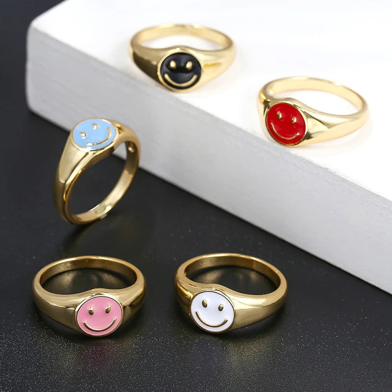 24K Gold-Plated & Silver Enamel Ring – Slim Round Women's Luxury Zircon CZ Ring in Green, Purple, Pink for Wedding & Anniversary