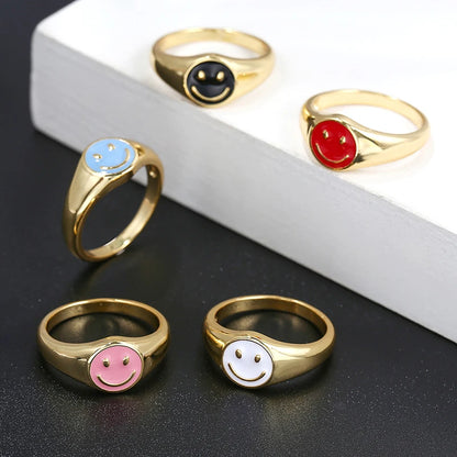 24K Gold-Plated & Silver Enamel Ring – Slim Round Women's Luxury Zircon CZ Ring in Green, Purple, Pink for Wedding & Anniversary