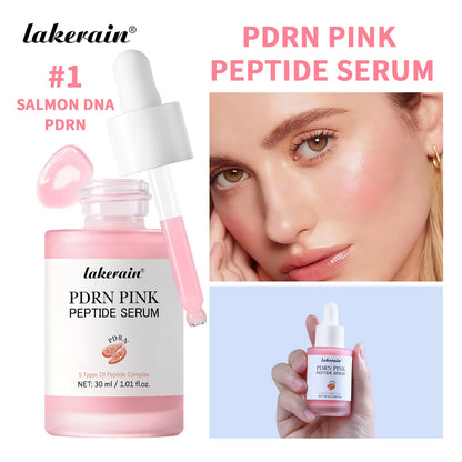 Salmon PDRN Pink Peptide Facial Serum 30ml - Deep Hydration, Moisturizing Glow and Korean Skincare Essence