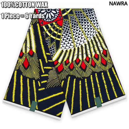 2026 African Real Wax Print Fabric - 100% Cotton Ghana Style Soft Ankara Pagne