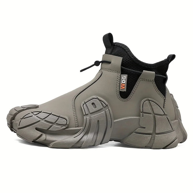 Men's High Top Shoes - Waterproof Anti-Slip Side Zipper Work & Sports Sneakers for Autumn