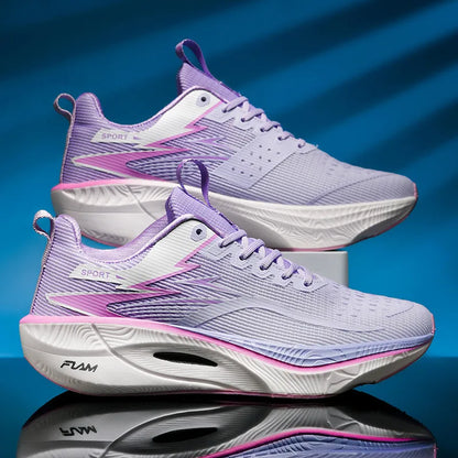 Men’s & Women’s Carbon Plate Running Shoes - Lightweight Breathable Marathon Sneakers with Air Cushion & Non-Slip Sole