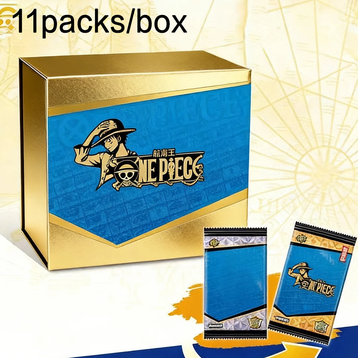 Bandai One Piece Anime Booster Box - Collectible Luffy, Zoro & Ace Trading Cards for Anime Fans and Card Collectors