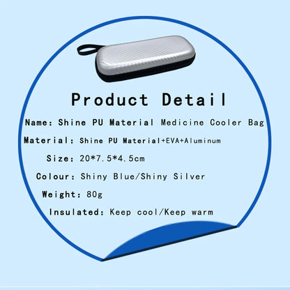 Portable Insulin Cooling Bag with 4 Ice Packs – Diabetic Pocket Pill Protector, Waterproof Thermal Insulated Medical Cooler