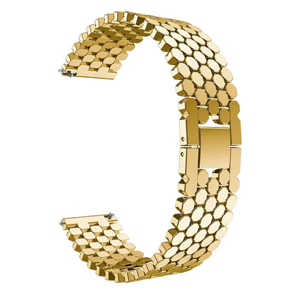 22mm/20mm Stainless Steel Strap for Samsung Galaxy Watch 3, Gear S3, Active 2 & Huawei/Amazfit Watch Bracelet