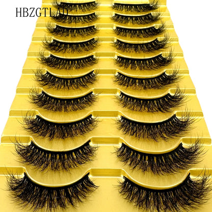 38 Styles 10 Pairs 3D Mink False Eyelashes – Natural Short & Long Fake Lashes Makeup Extension Kit