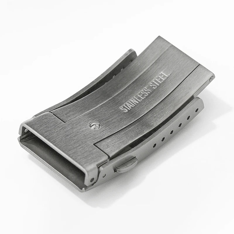 Watchdives Stainless Steel Watch Clasp – 16mm/18mm/20mm/22mm Folding Safety Milled Deployant Replacement Buckle