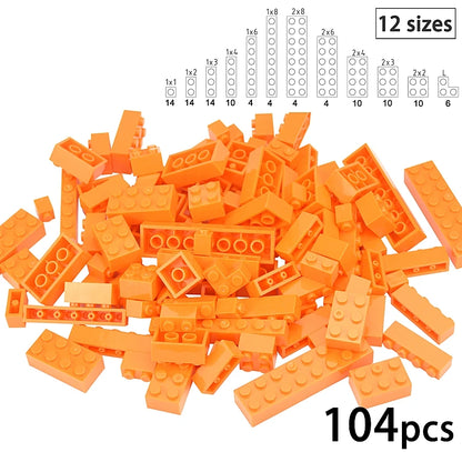 DIY Building Block Wall Figures Bricks - 1x2, 1x3 & 1x4 Small Construction Bricks for Creative Building & Educational Play