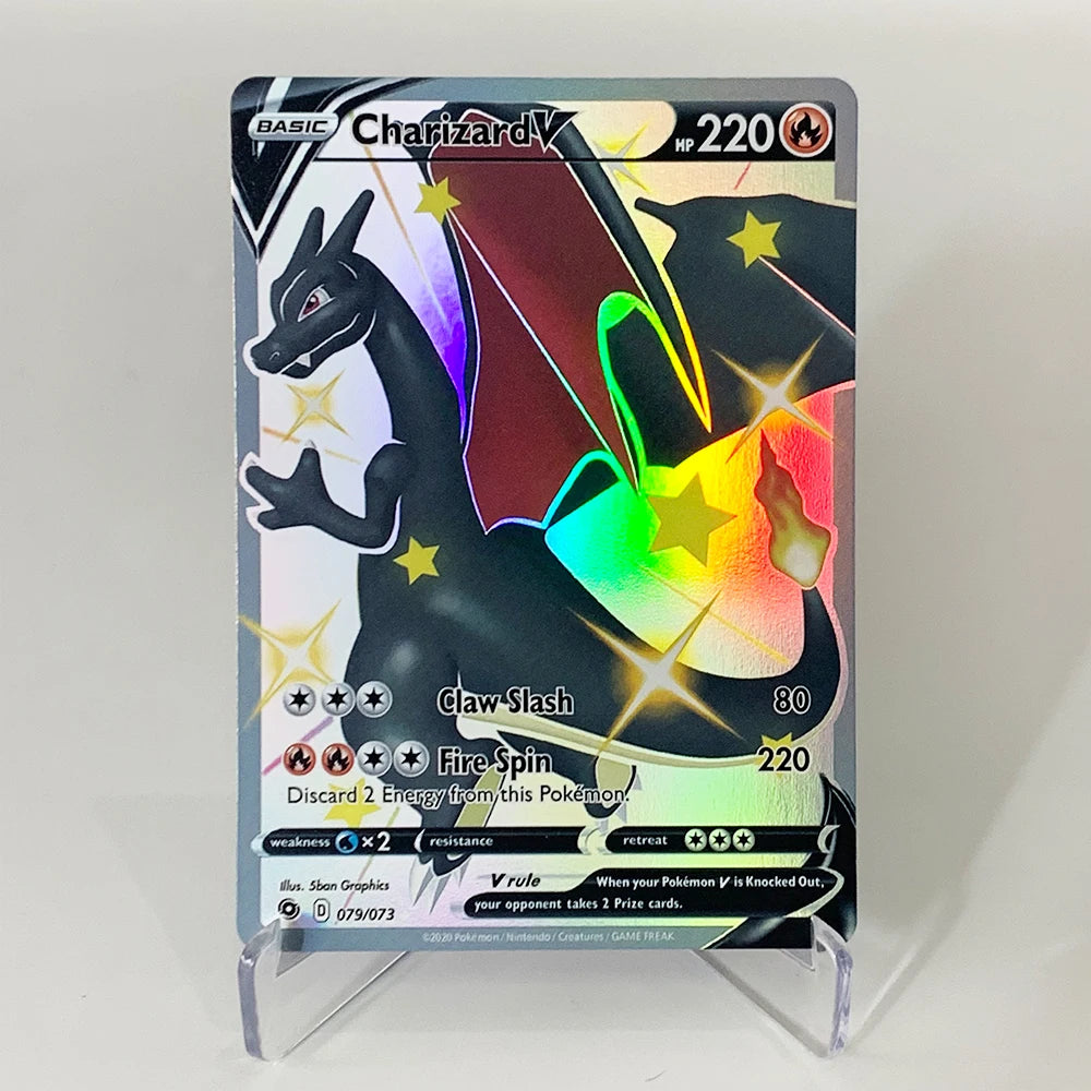PTCG Charizard V VMAX EX GX Cards - Rare Collectible Battle and Proxy Trading Cards