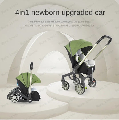 2025 New 4-in-1 Baby Stroller — Luxury Foldable Multifunctional Carriage & Portable Pram
