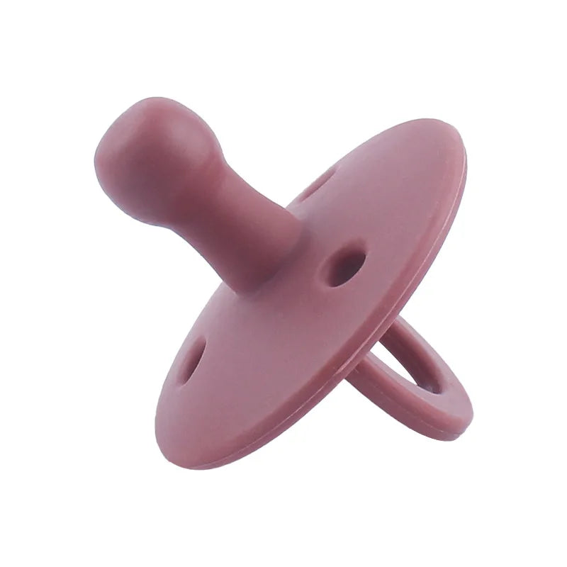 Baby Silicone Pacifier – Soft BPA-Free Soother Nipple for Newborns with Teether Toy & Nursing Pacifier Chain Pendant