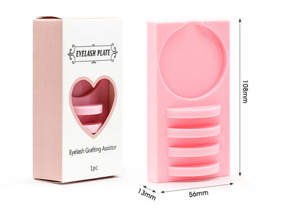 Reusable 2 in 1 Acrylic False Lashes Stand Pad & Glue Holder – Eyelash Grafting Assistor Tool