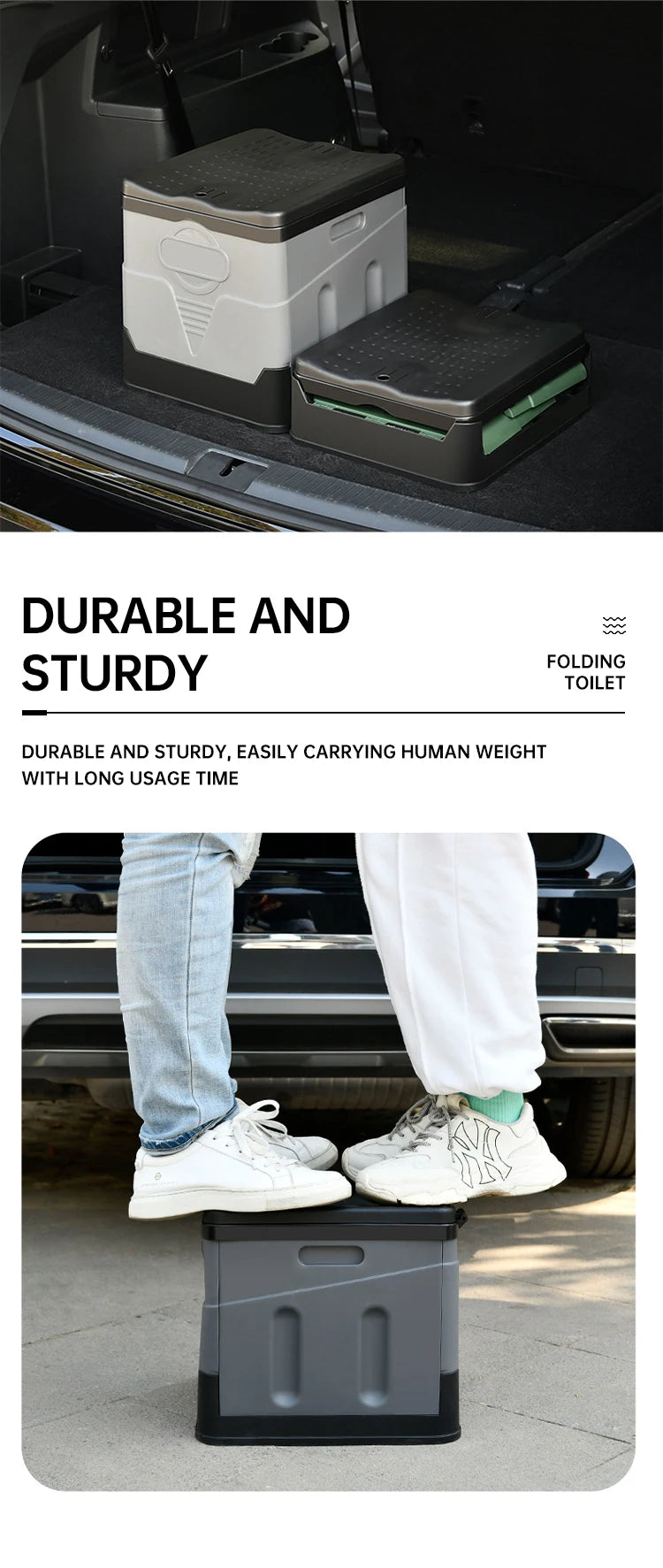 Portable Outdoor Camping Toilet – Odor-Proof Folding Emergency & Multifunctional Travel Toilet