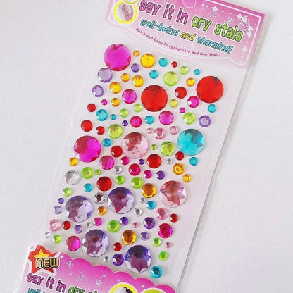 Glitter Face Rhinestone Stickers - Kids Eye & Face Diamond Jewels for Festival Makeup, Parties & Creative Looks
