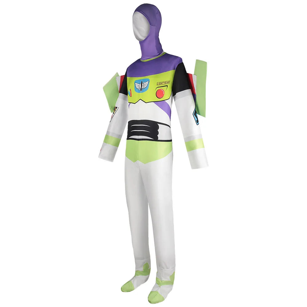 Buzz Cosplay Costume Bodysuit - Wing Suit Halloween Party Jumpsuit for Men & Children