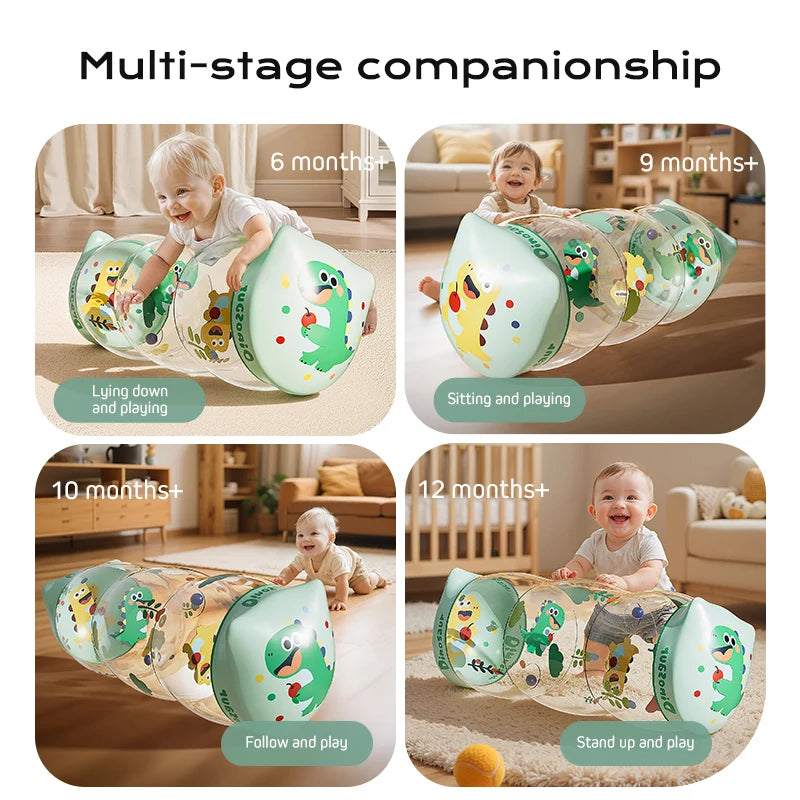Baby Crawl-Along Roller and Drop Maze - Interactive Tummy Time Activity Center for Early Learning and Motor Skills Development