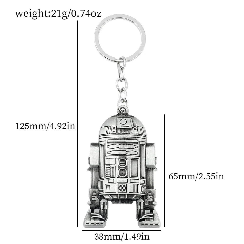 Vintage Spaceship Keychain - Star Wars Inspired Destroyer Battleship Keyring for Bags & Gifts
