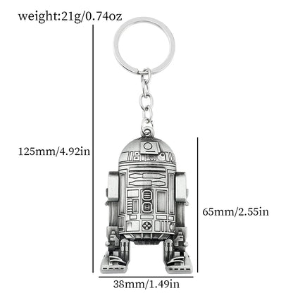 Vintage Spaceship Keychain - Star Wars Inspired Destroyer Battleship Keyring for Bags & Gifts