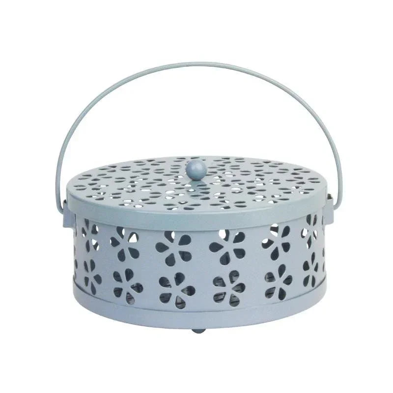 Portable Mosquito Coil Tray Holder – Sandalwood Incense Burner Box for Home Insect Repellent & Anti-Fire Safety