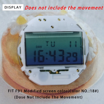 Casio F91W WS-7 A158 A159W A168 Screen Color Film - 3PCS Retro Square DIY Watch Modification Stickers