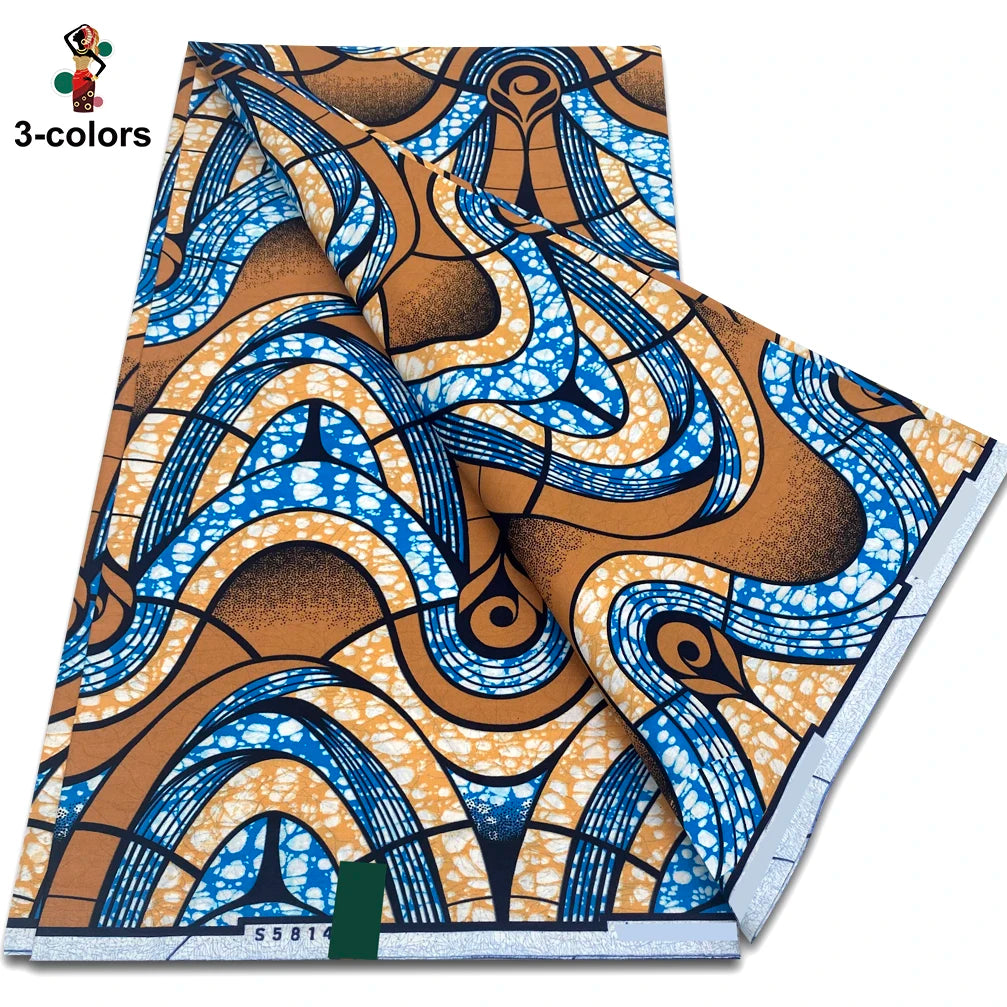 2026 Original African Wax Print Fabric - 100% Cotton Nigerian Ankara Batik Soft Pagne Material