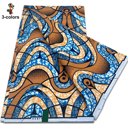 2026 Original African Wax Print Fabric - 100% Cotton Nigerian Ankara Batik Soft Pagne Material