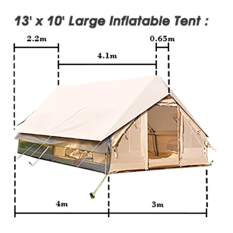 10 x 13 ft Waterproof Rainfly - Ultralight Camping Tent Shelter Awning & Sunshade for 6–8 People