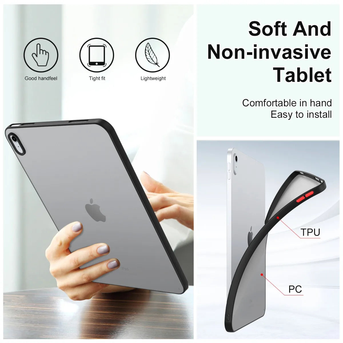 iPad Hard Shell Case - Protective Cover for iPad Air, Pro, A16, 10th, 9th, 8th Gen & Mini 5/6/7