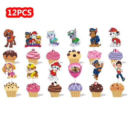 Paw Patrol Kids Birthday Party Supplies Set – Cups, Plates, Napkins, Gift Bags & Cake Toppers Decorations Kit
