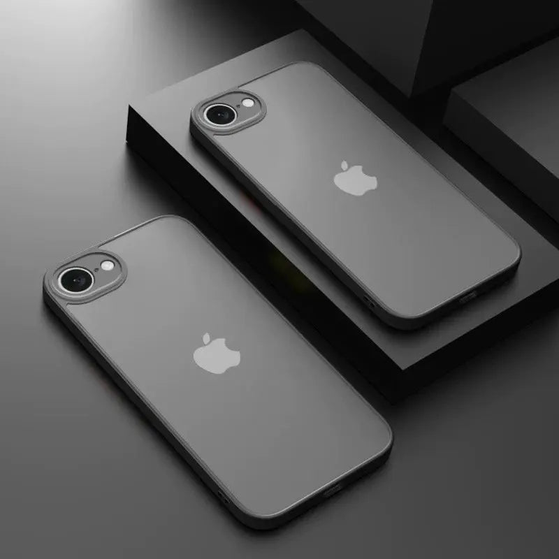 iPhone 16e Matte Case - Translucent Hard PC Back with Soft TPU Edge Protective Cover