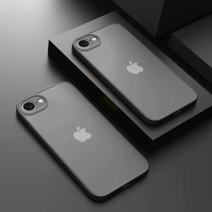 iPhone 16e Matte Case - Translucent Hard PC Back with Soft TPU Edge Protective Cover