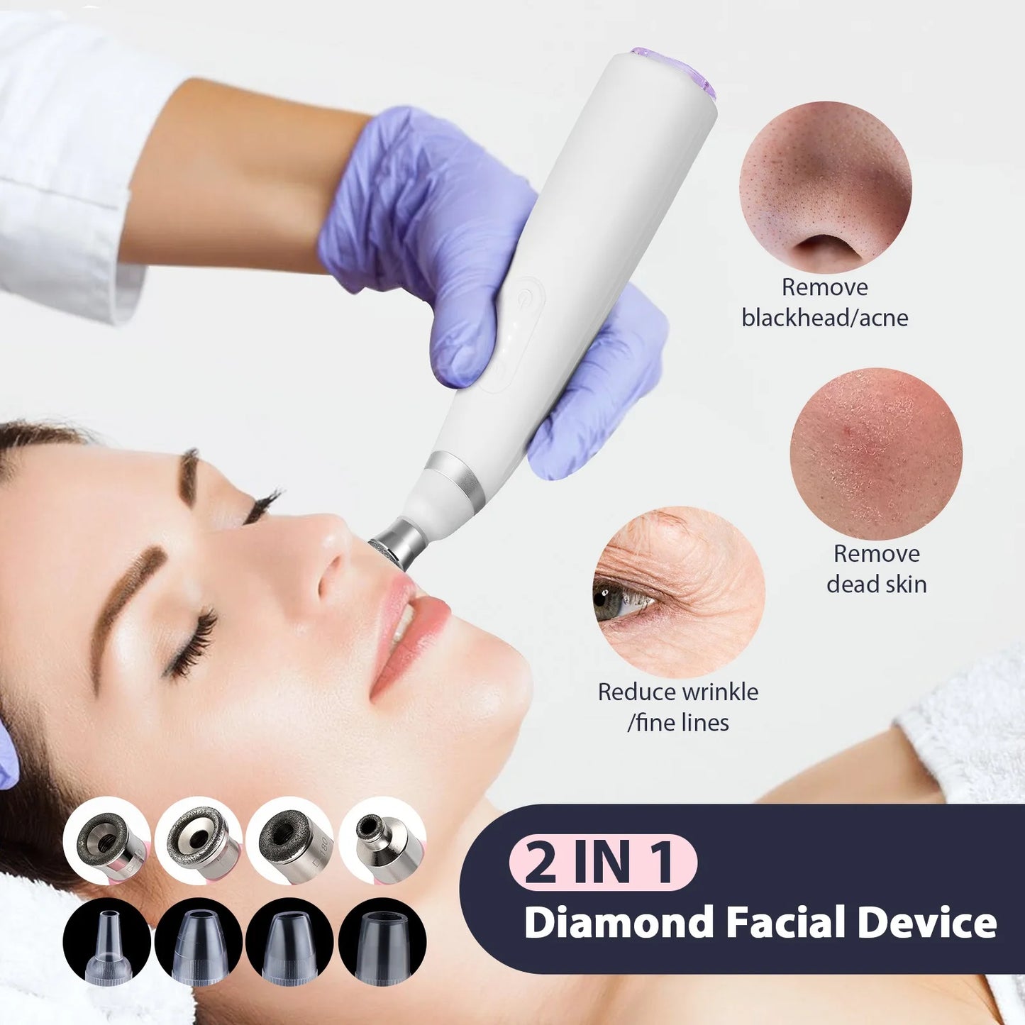Professional Diamond Microdermabrasion Machine – At-Home Facial Peeling & Deep Cleaning Skin Care Tool