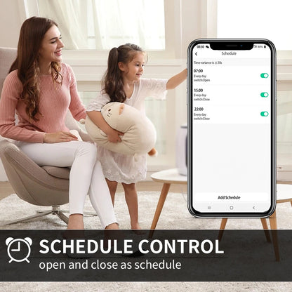 Smart Tuya WiFi/ZigBee Electric Curtain Shutter Motor – 22.5CM, RF Remote, App Control, Alexa, Google Assistant & SmartThings Compatible