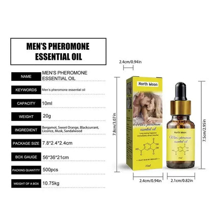 10ml Men's Pheromone Essential Oil – Long-Lasting Natural Body Essence Fragrance, Attracts Women