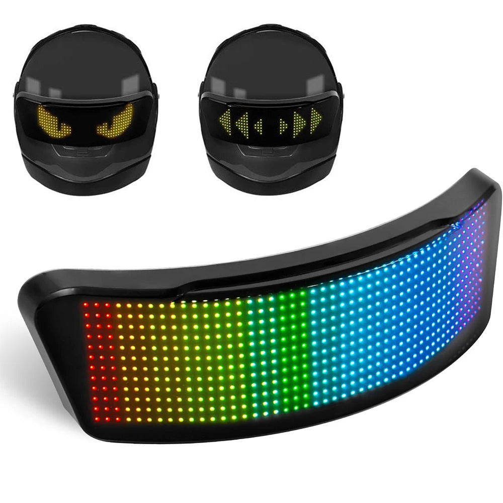 LED Motorcycle Helmet Display Light – Safety Warning Taillight Moto Helmet Accessory for Night Riding Visibility