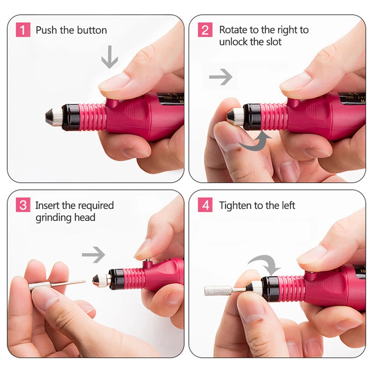 LULAA Electric Nail Drill Machine Set - Strong Function Sander for Gel Polish Removal and Manicure