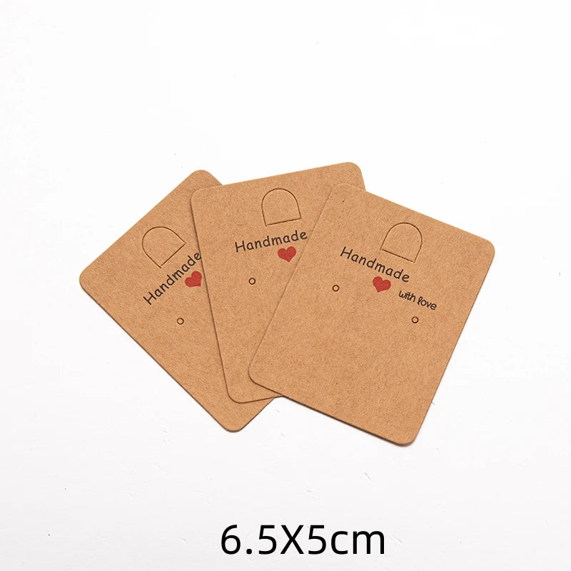 50pcs Earring Display Cards — Cardboard Jewelry Holder for DIY, Small Business, Organizer & Packaging Supplies