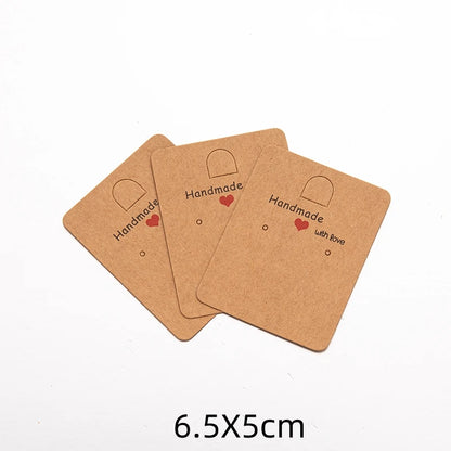 50pcs Earring Display Cards — Cardboard Jewelry Holder for DIY, Small Business, Organizer & Packaging Supplies