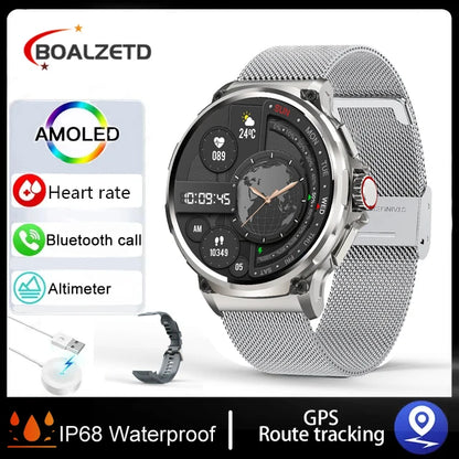 New 710mAh Bluetooth Smartwatch for Men – 1.85" HD Screen, Heart Monitor, Waterproof Fitness Watch for Android & iOS