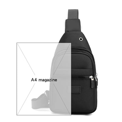 Women's Pure Color Nylon Chest Bag – Casual Shoulder & Crossbody Bag, Fashionable High-Quality Female Bag