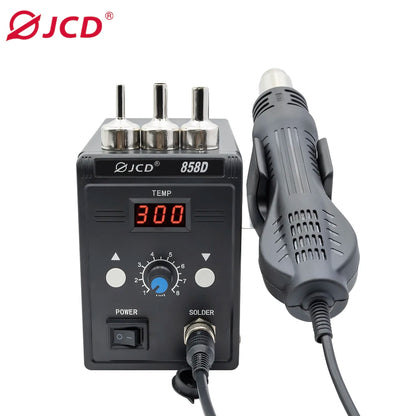 JCD Hot Air Gun 858D – 700W BGA Rework Solder Station, SMD SMT Welding Heat Gun, 220V/110V Repair Tool