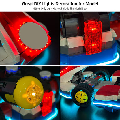 LED Light Kit for LEGO Mario Kart 72037 - Lighting Set for Mario & Standard Kart Building Blocks