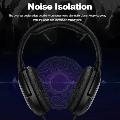 Sennheiser HD 206 Wired Headphones – Deep Bass Stereo Noise-Isolating Earphones for Sports & Gaming