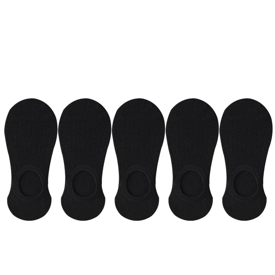 5 Pairs Women’s No-Show Socks – Summer Invisible Short Lace Boat Socks, Breathable Non-Slip Silicone Fashion Socks