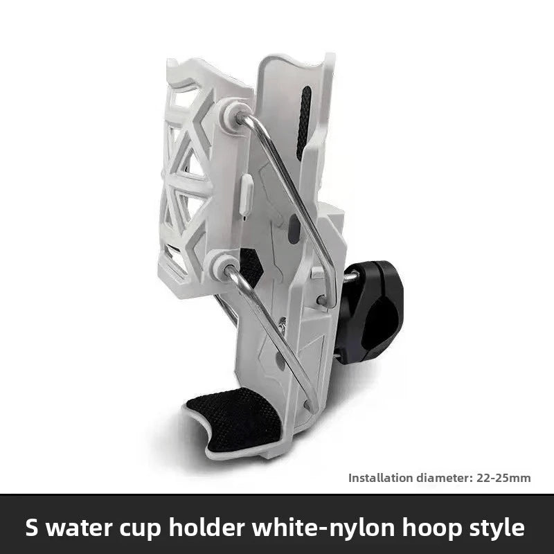 360° Adjustable Motorcycle & Bike Handlebar Cup Holder – Universal Water Bottle Cage Mount for MTB, Road Cycling & Motorbikes